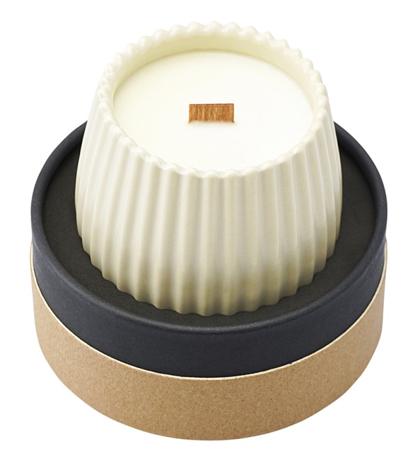 Свеча ароматическая с деревянным фитилём vetiver & black cypress из коллекции edge, бежевый, 60 ч