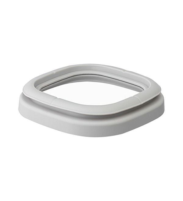Банка для хранения квадратная vacuum glass, 1 л, светло-серая