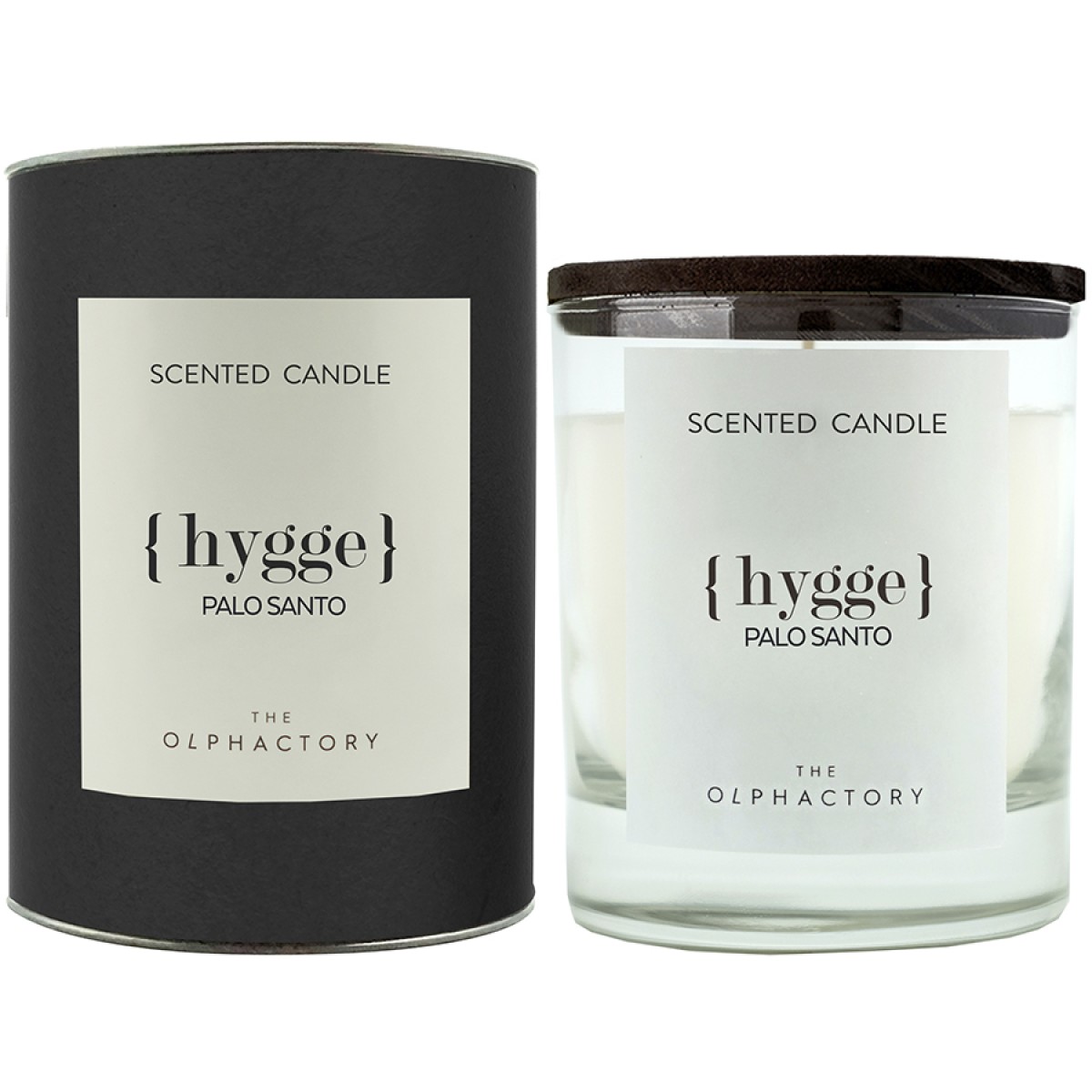 Свеча ароматическая the olphactory, hygge, palo santo, 40 ч