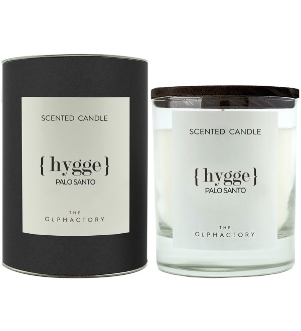 Свеча ароматическая the olphactory, hygge, palo santo, 40 ч