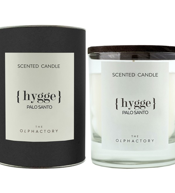 Свеча ароматическая the olphactory, hygge, palo santo, 40 ч