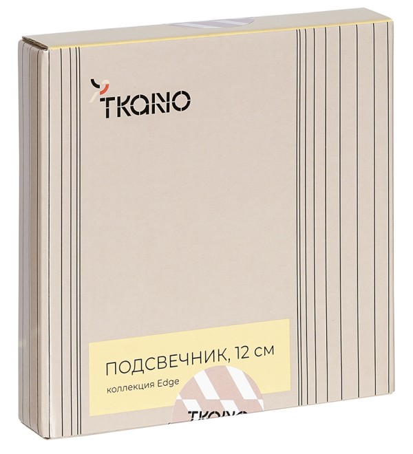 Подсвечник круглый с титановым покрытием из коллекции edge, 12 см