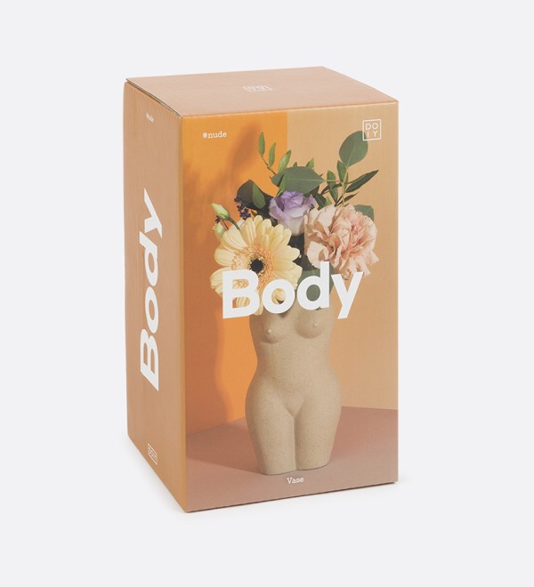 Ваза для цветов body, white, 18,8 см