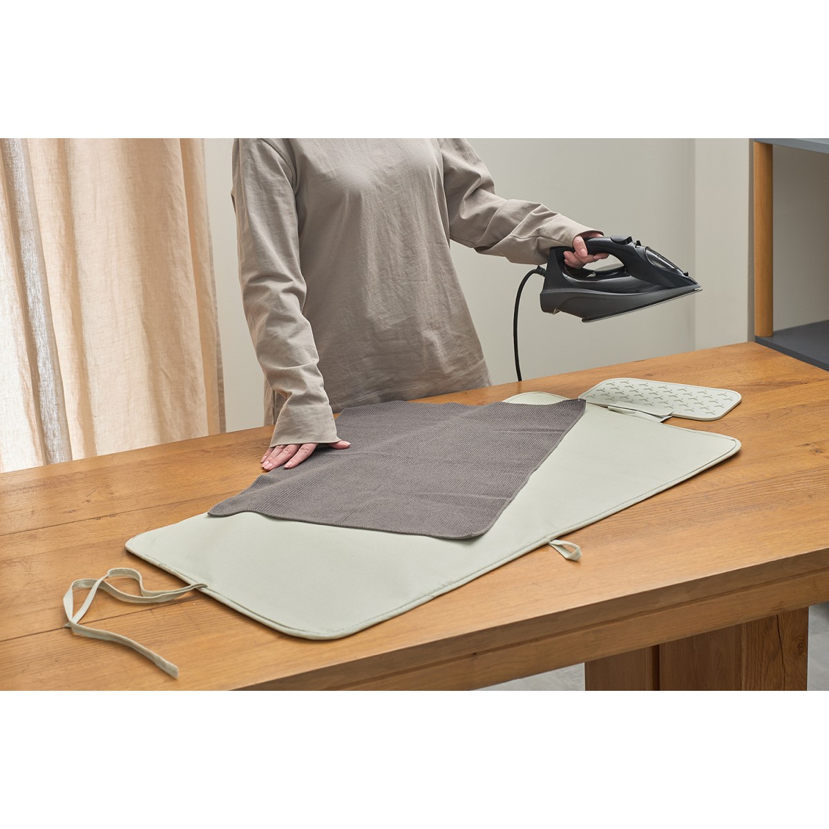 Коврик для глажки складной smart iron, 90х47 см, бежевый