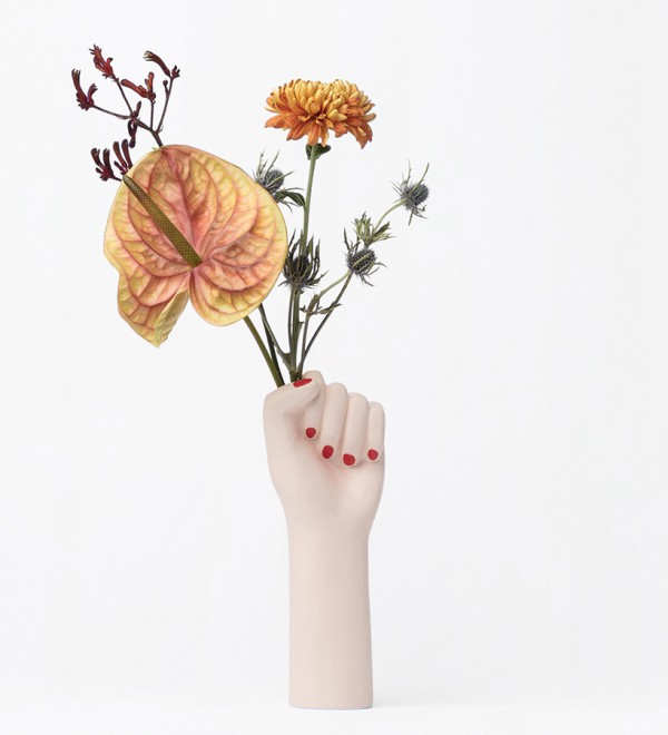Ваза для цветов girl power, white, 26 см