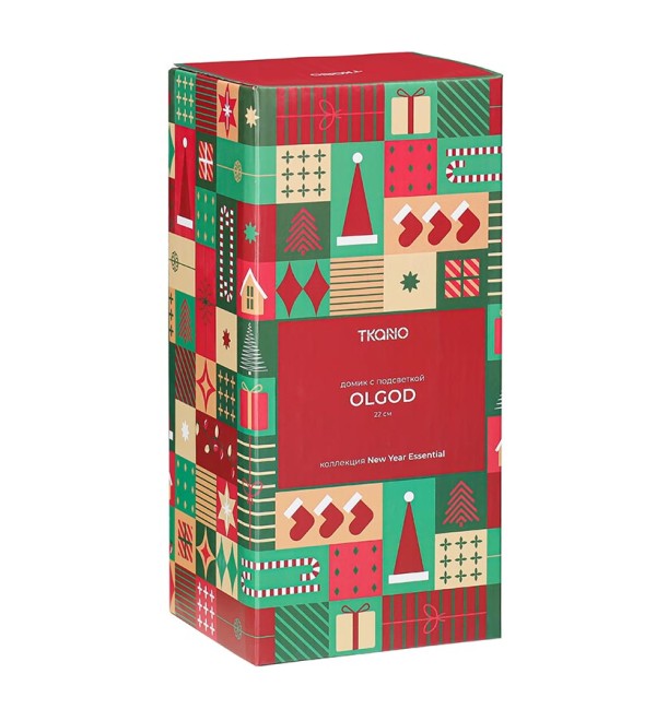 Домик с подсветкой olgod из коллекции new year essential, 22см