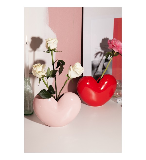 Ваза для цветов love, 15,5 см, светло-розовая
