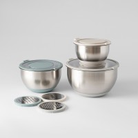 Набор стальных мисок balance с крышками и терками, 1,5 л/3 л/ 5 л