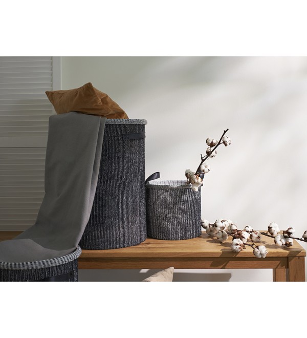 Корзина для хранения sustainable collection, D42х55 см, черная