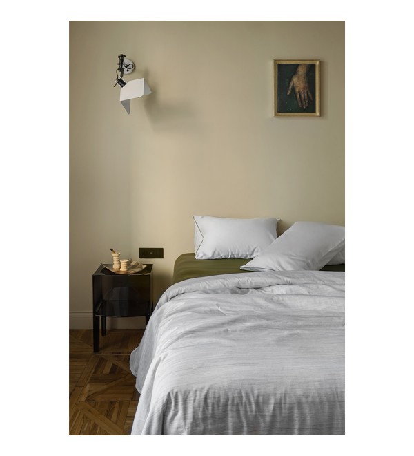 Комплект постельного белья из сатина из коллекции meditation, olive, 200х220 см