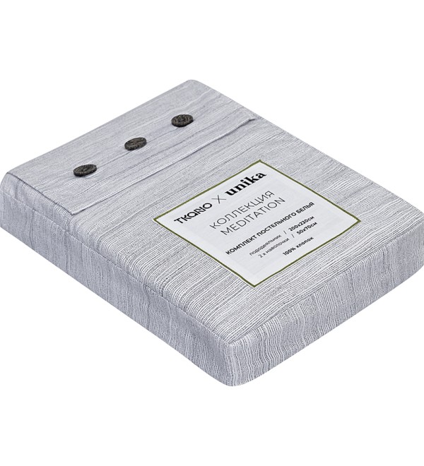 Комплект постельного белья из сатина из коллекции meditation, olive, 200х220 см