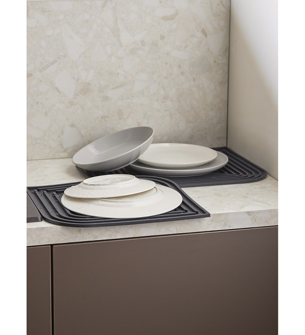 Коврик для сушки посуды dry flex, 34,5х31,5 см, графит