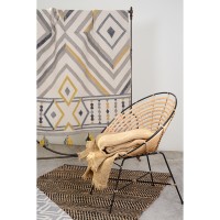 Ковер из хлопка с контрастным узором и кисточками из коллекции ethnic, 200х300 см