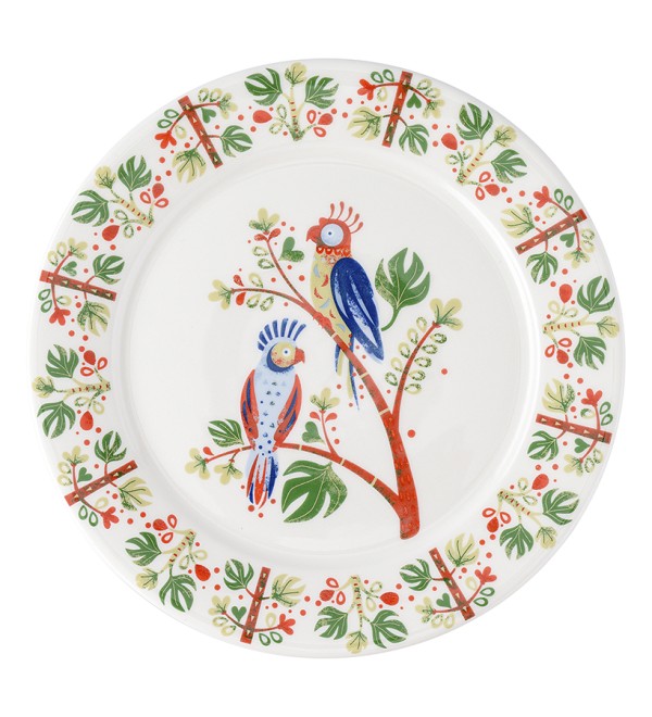 Набор тарелок parrot из коллекции birds of paradise в подарочной упаковке, D21 см, 2 шт.