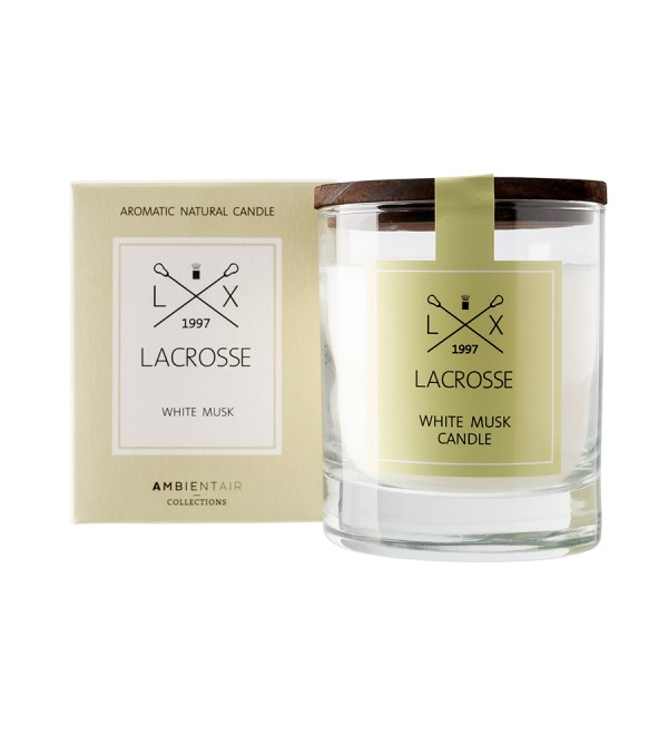 Свеча ароматическая lacrosse, white musk, 40 ч