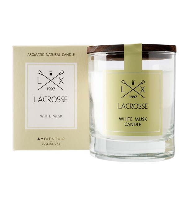 Свеча ароматическая lacrosse, white musk, 40 ч