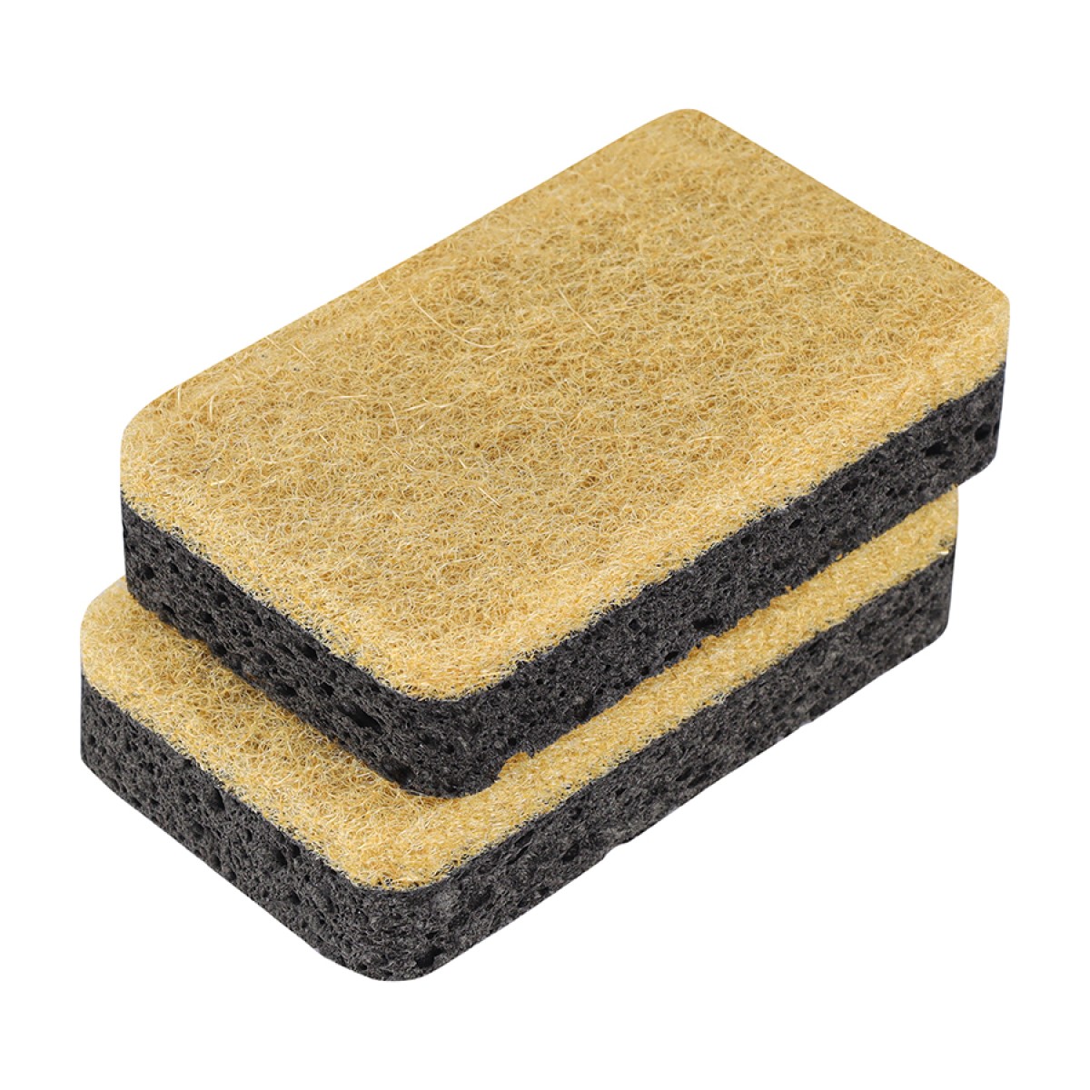 Набор губок для посуды из целлюлозы и кокосового волокна eco sponge, черные, 6 шт.