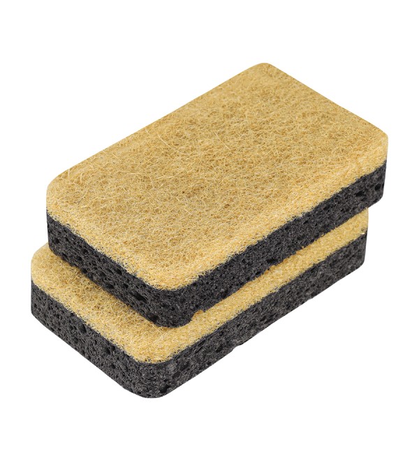Набор губок для посуды из целлюлозы и кокосового волокна eco sponge, черные, 6 шт.