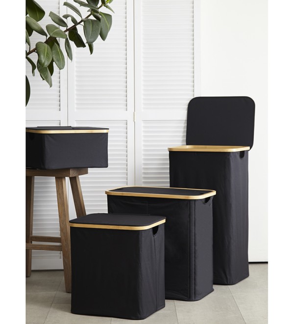 Корзина для белья neat tall, 41х35х74 см, черная