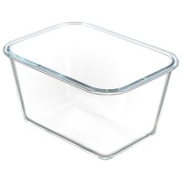 Контейнер для запекания и хранения прямоугольный eco store с крышкой из бамбука, 2,5 л