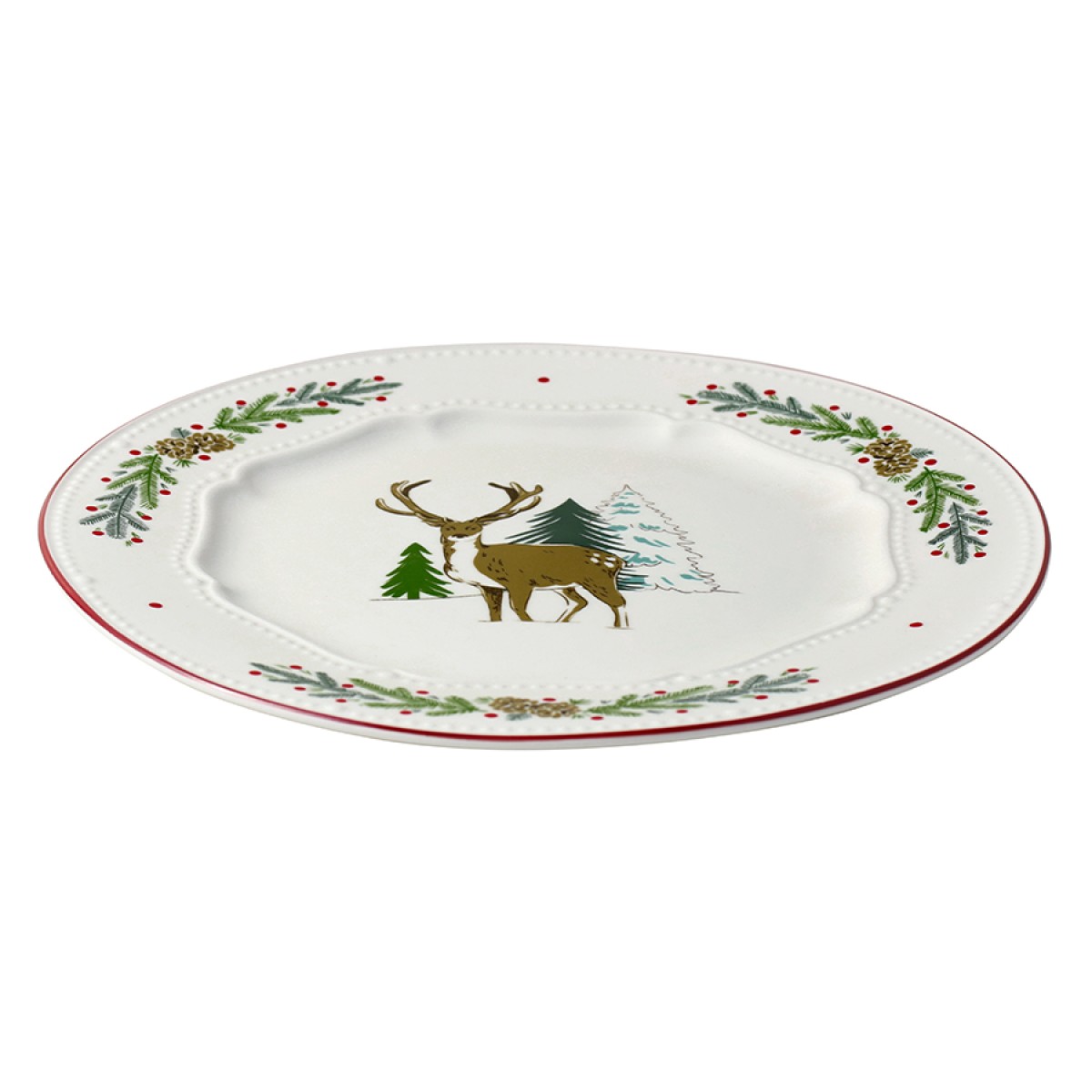 Набор из четырех тарелок nordic winter из коллекции new year essential, D23 см