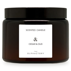 Свеча ароматическая the olphactory, &, cedar&oud, 72 ч