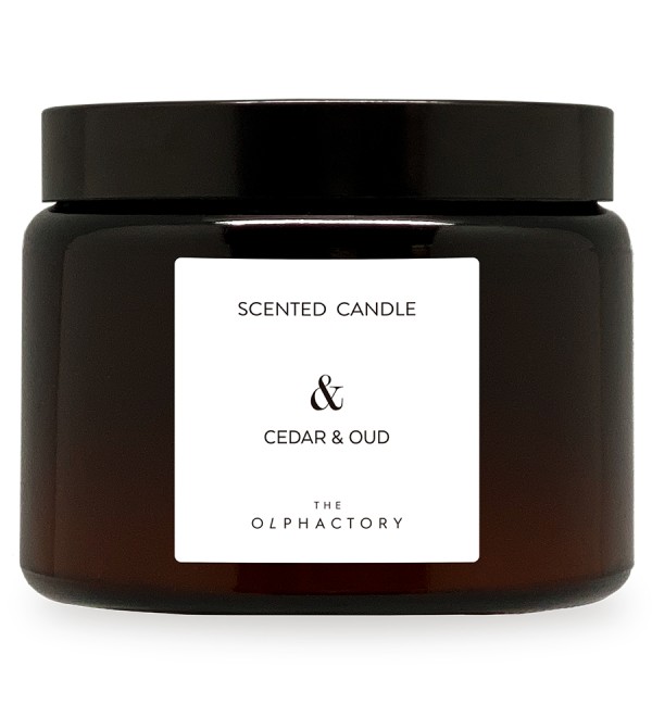 Свеча ароматическая the olphactory, &, cedar&oud, 72 ч