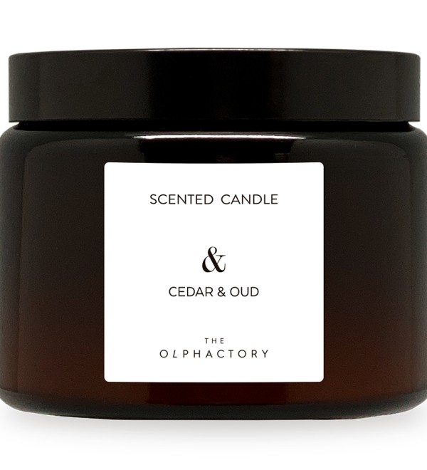 Свеча ароматическая the olphactory, &, cedar&oud, 72 ч
