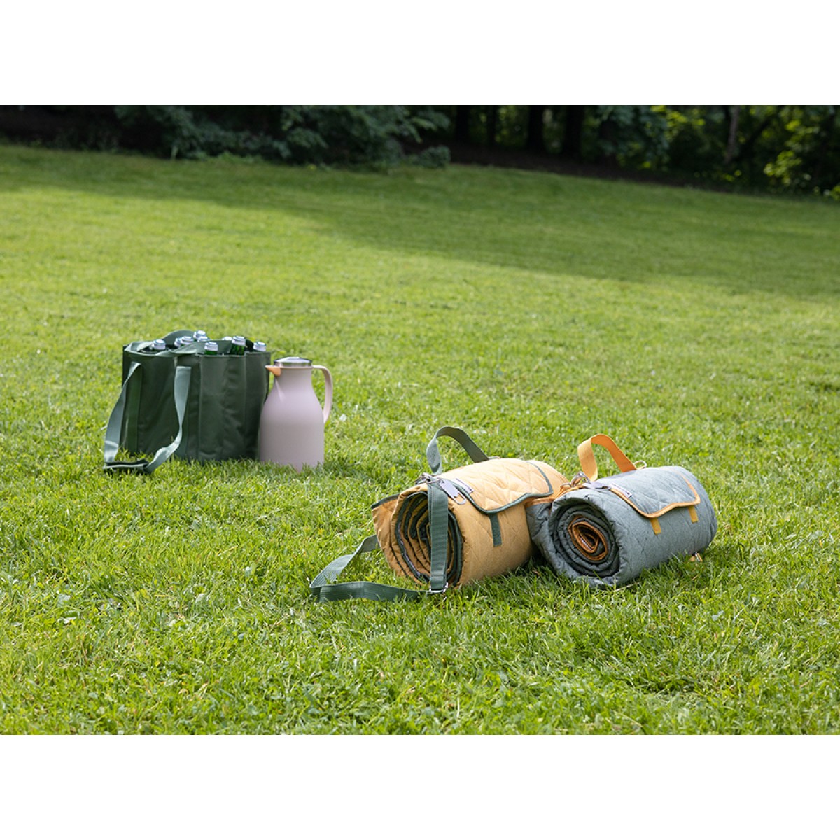 Плед для пикника и отдыха на пляже smart picnic, горчичный