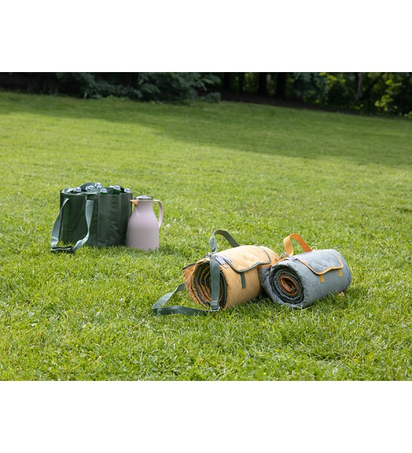 Плед для пикника и отдыха на пляже smart picnic, горчичный