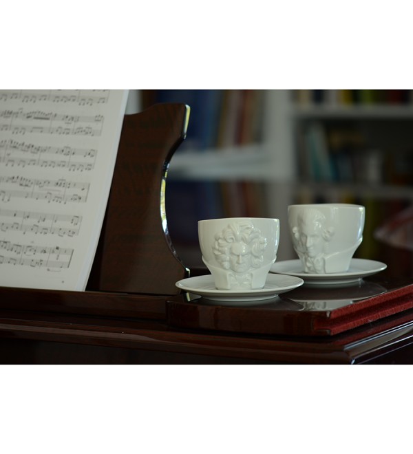 Чайная пара talent, wolfgang amadeus mozart, 260 мл, белая