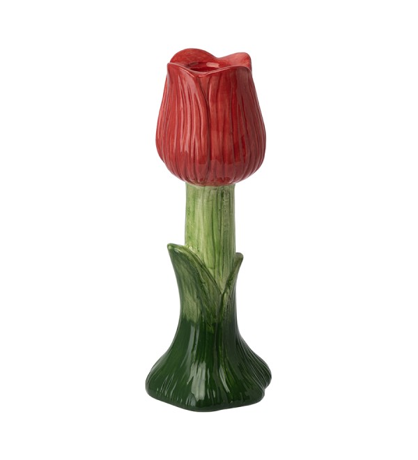 Подсвечник floret красного цвета из коллекции blossom, 18 см