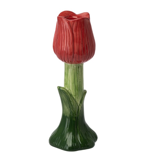 Подсвечник floret красного цвета из коллекции blossom, 18 см