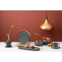 Набор из двух тарелок темно-серого цвета из коллекции essential, 25 см