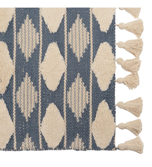 Ковер из хлопка синего цвета argyle из коллекции ethnic, 160х230 см