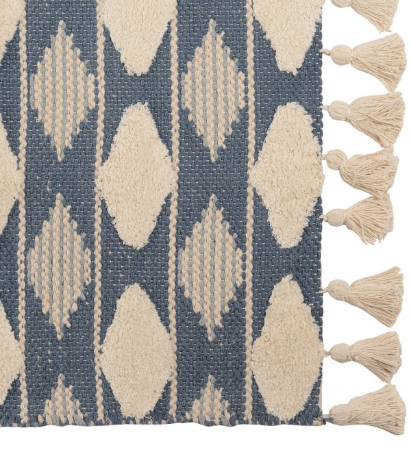Ковер из хлопка синего цвета argyle из коллекции ethnic, 160х230 см