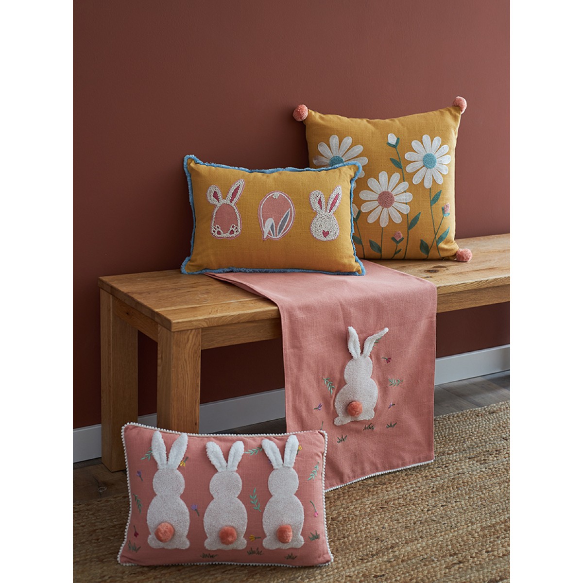 Дорожка на стол funky bunnies из коллекции easter essential, 45х150 см