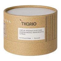 Свеча ароматическая sandalwood, bergamot & citrus из коллекции edge, бежевый, 30 ч