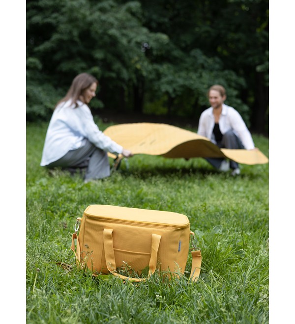Плед для пикника и отдыха на пляже smart picnic, горчичный