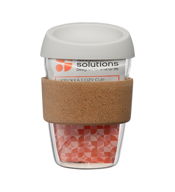 Кружка cozy cup, 350 мл, светло-серая