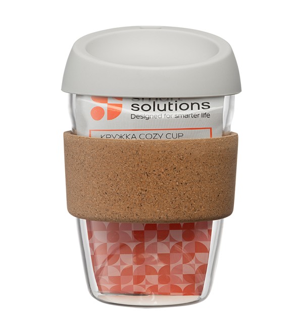 Кружка cozy cup, 350 мл, светло-серая