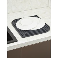 Коврик для сушки посуды dry flex, 34,5х31,5 см, графит