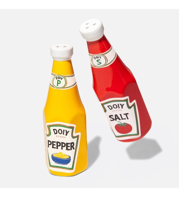 Набор из солонки и перечницы corner shop,  ketchup mustard