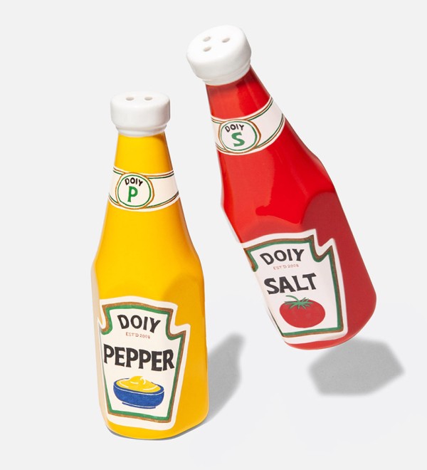 Набор из солонки и перечницы corner shop,  ketchup mustard