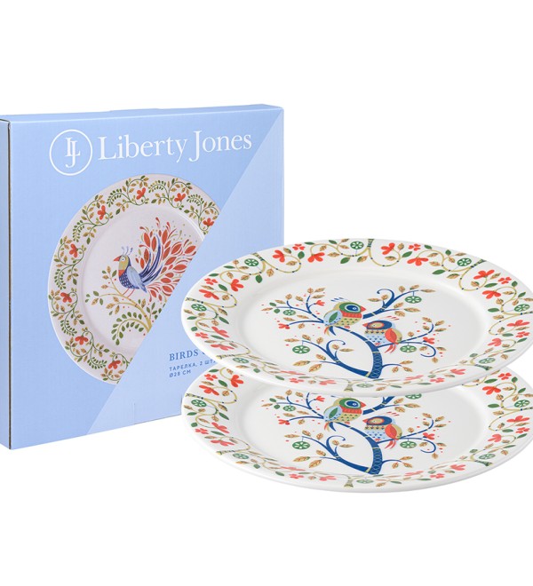 Набор тарелок love birds из коллекции birds of paradise в подарочной упаковке, D28 см, 2 шт.