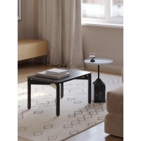 Столик кофейный sustainable collection, D38 см, серый/черно-белый