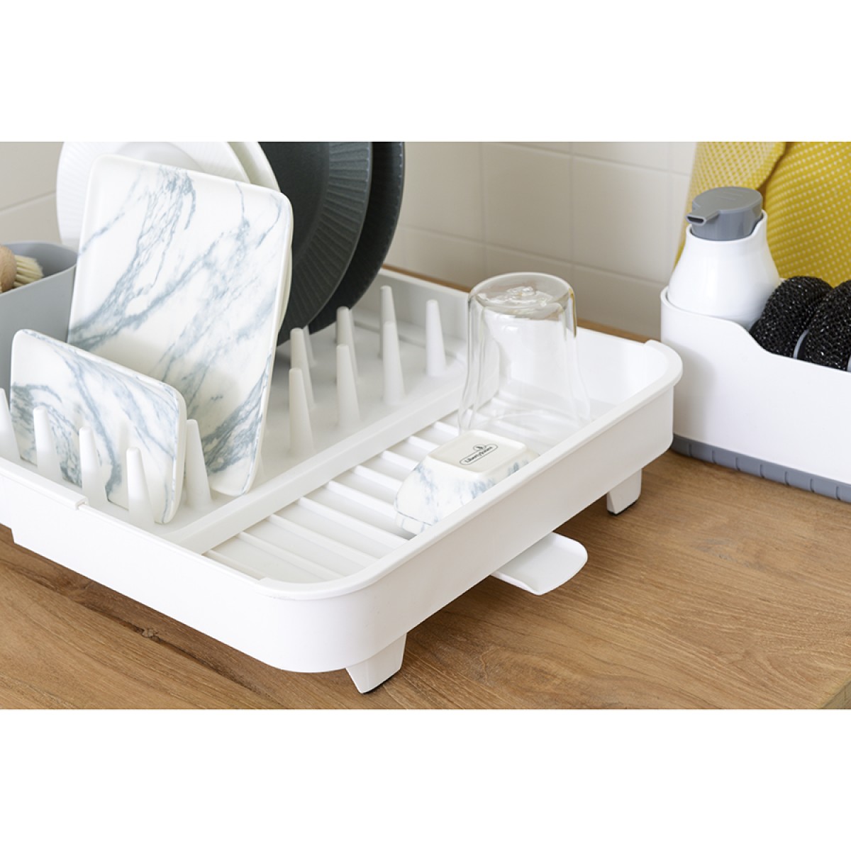 Сушилка для посуды jarl, 41,2x11,5x36,5 см, белая