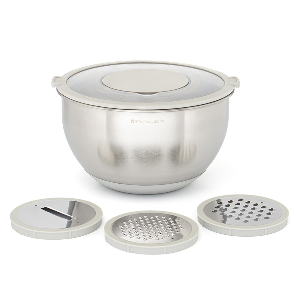 Миска стальная balance с крышкой и терками, 5 л