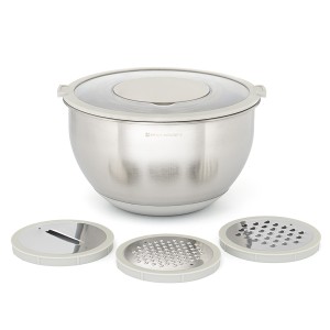 Миска стальная balance с крышкой и терками, 5 л