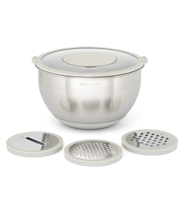 Миска стальная balance с крышкой и терками, 5 л
